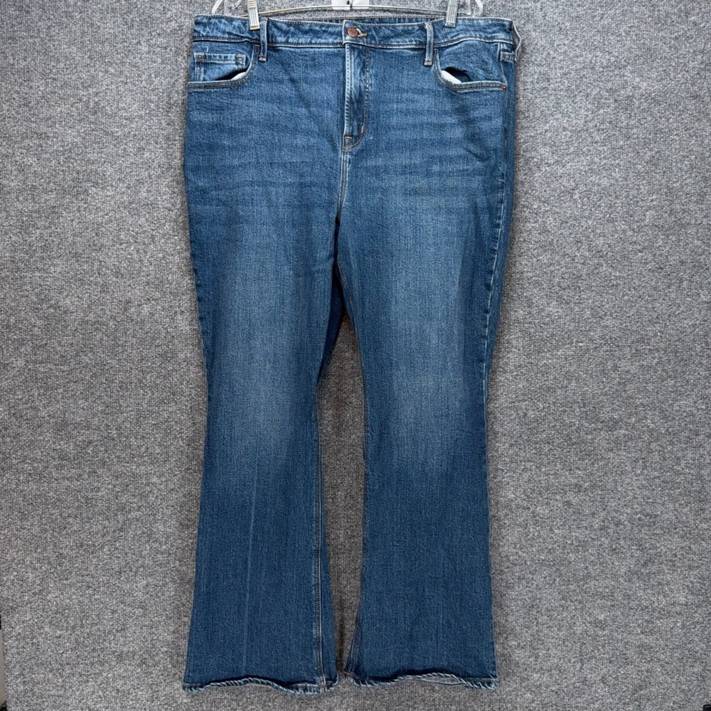 Old Navy Flare Jeans Womens 18 Blue Extra High Rise Secret Denim Plus Size